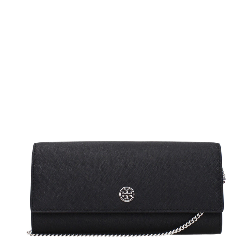 Black Leather Clutch Bag