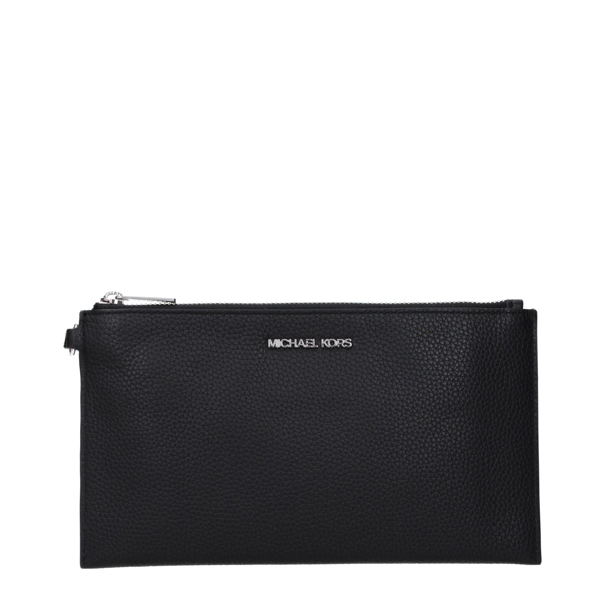 Black Leather Clutch Bag