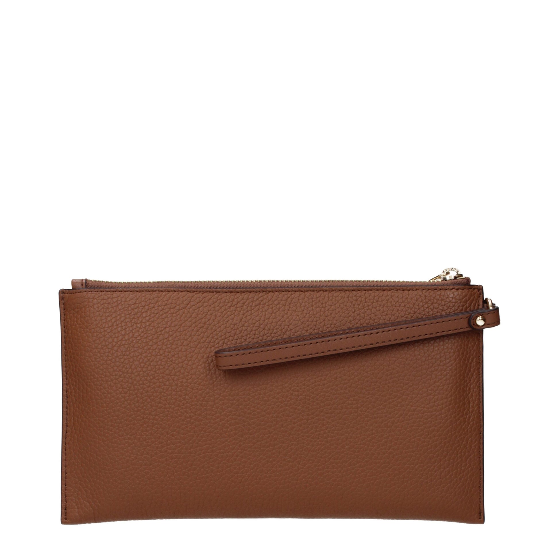 Brown Leather Clutch Bag