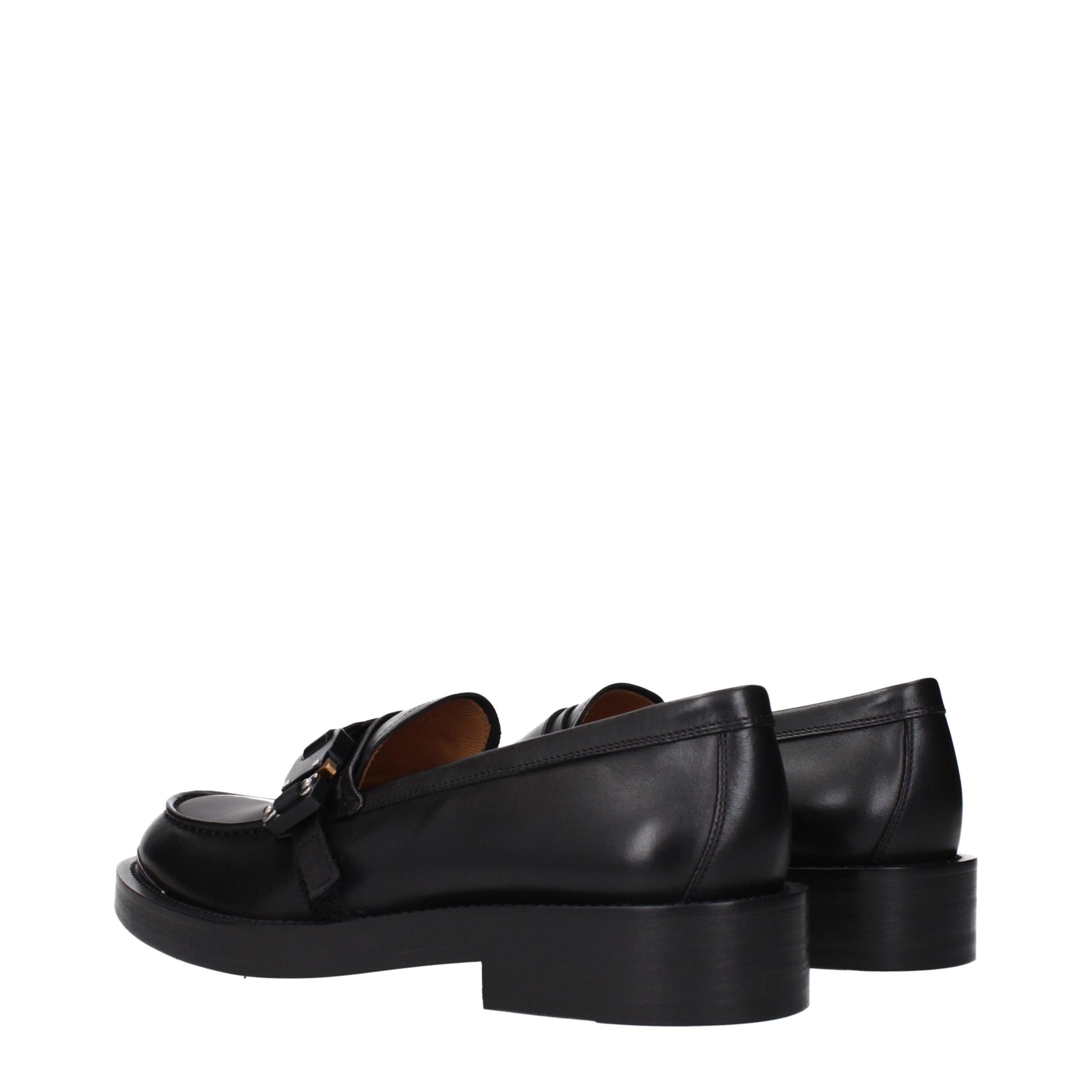 Black Leather Slip-On Loafers