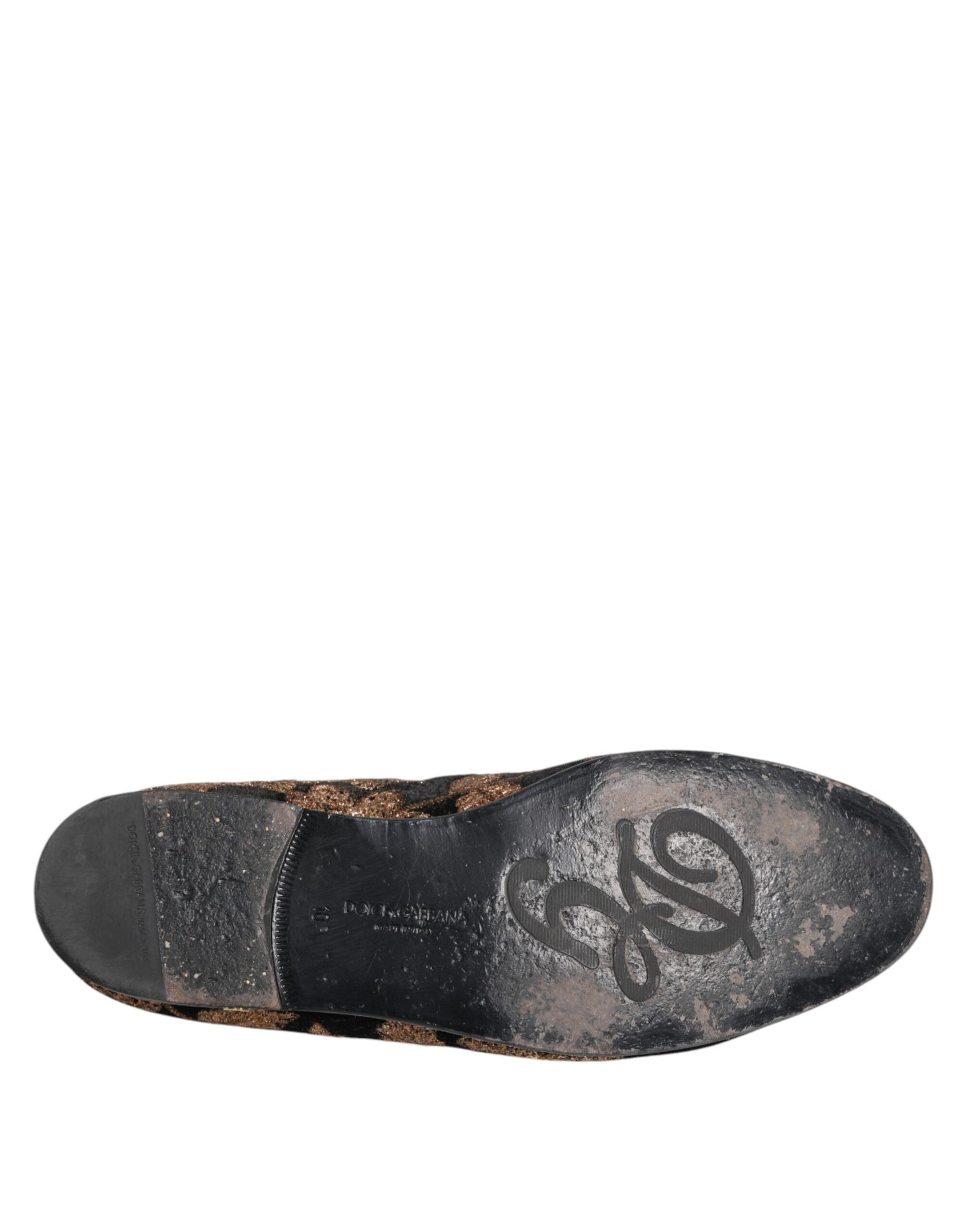 Black Floral Embroidery Men Loafers Shoes