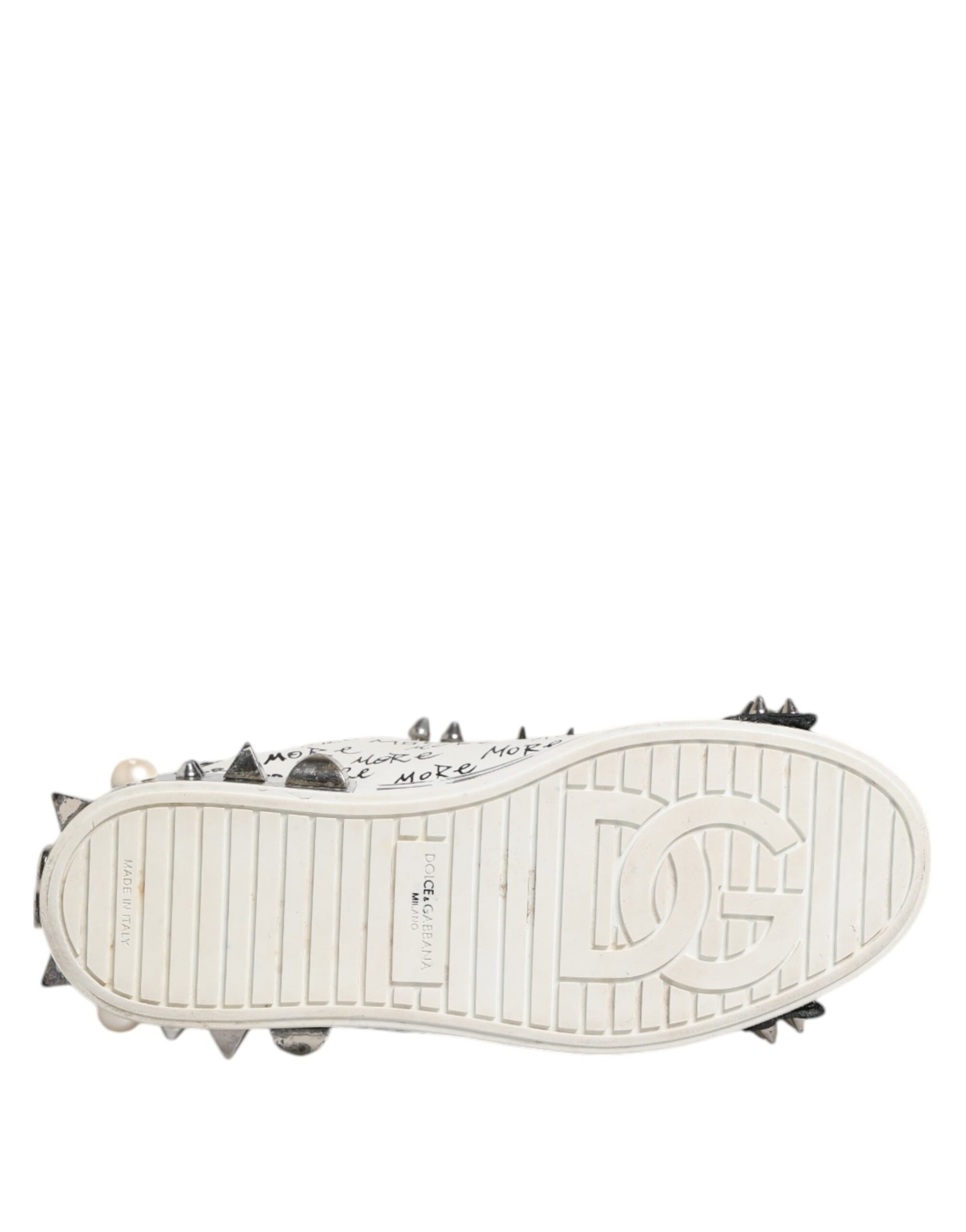 Black White Studded Low Top Sneakers Shoes