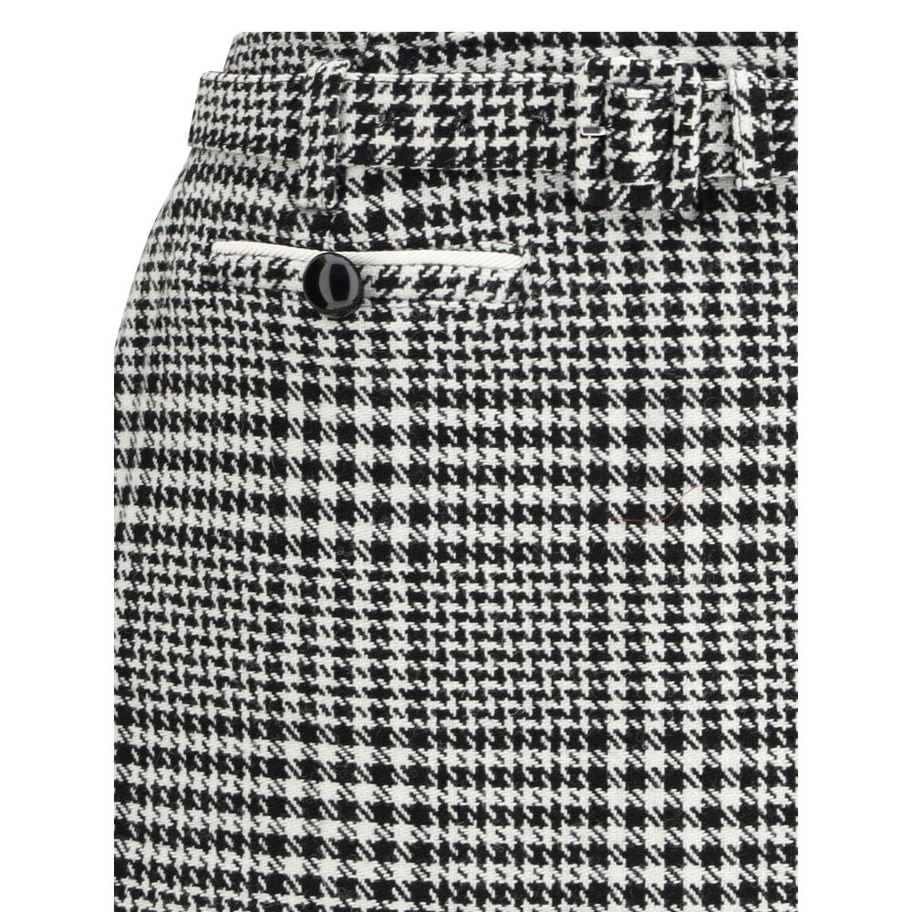 Houndstooth wool Pants-skirt