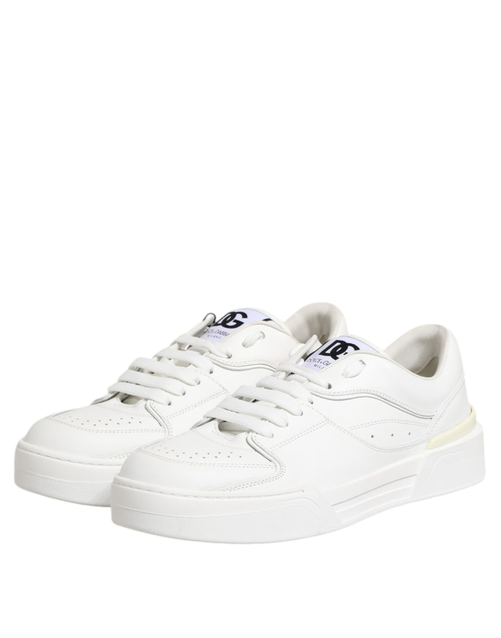 White Miami Leather Low Top Sneakers Shoes