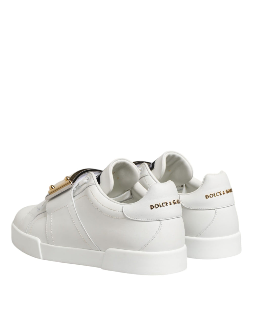 White Logo Plaque Low Top Men Sneakers Shoes