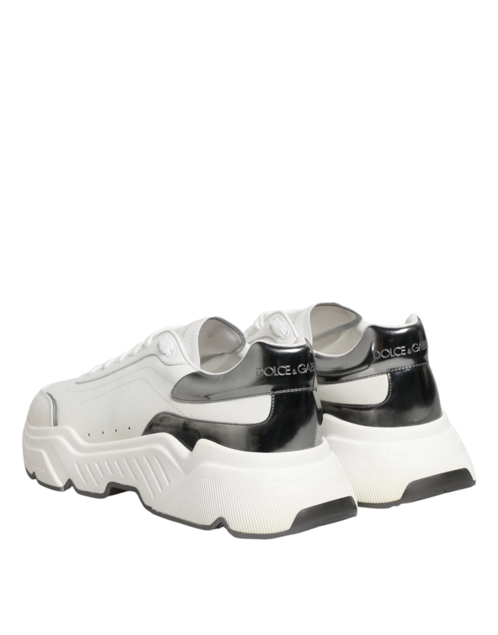 White Silver DAYMASTER Leather Sneakers Shoes