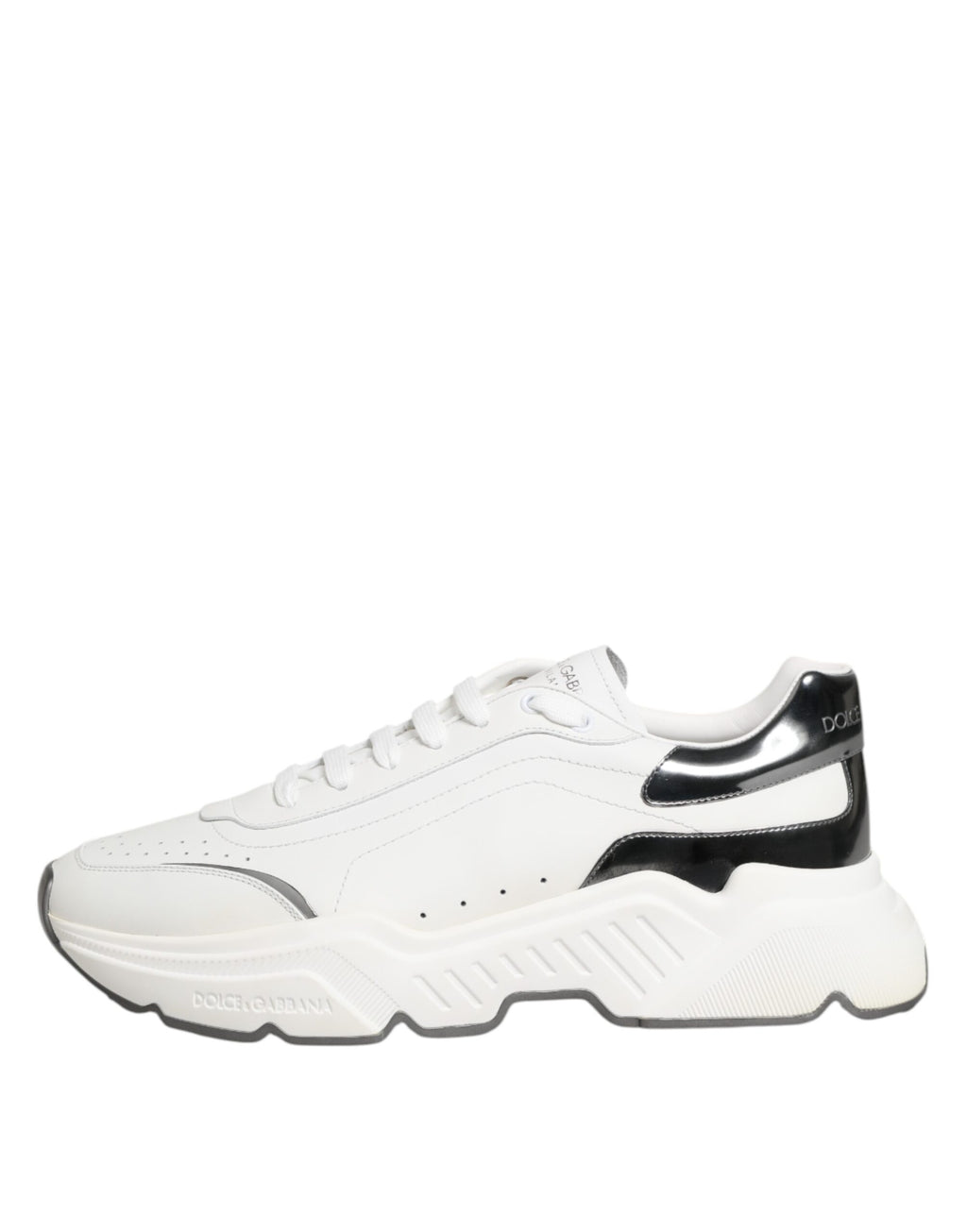 White Silver DAYMASTER Leather Sneakers Shoes