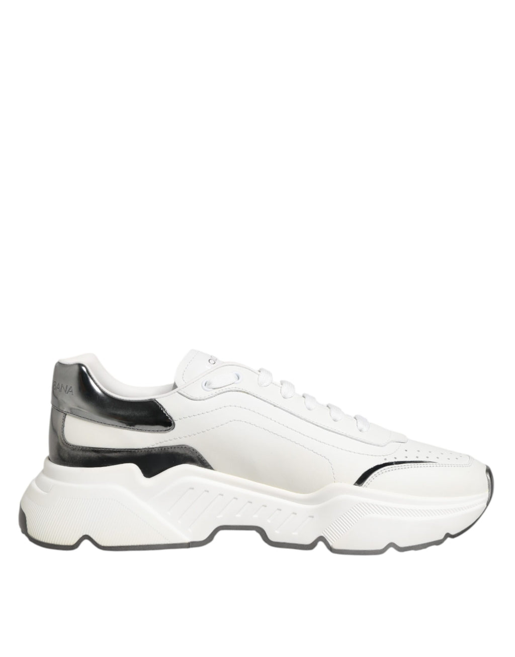 White Silver DAYMASTER Leather Sneakers Shoes