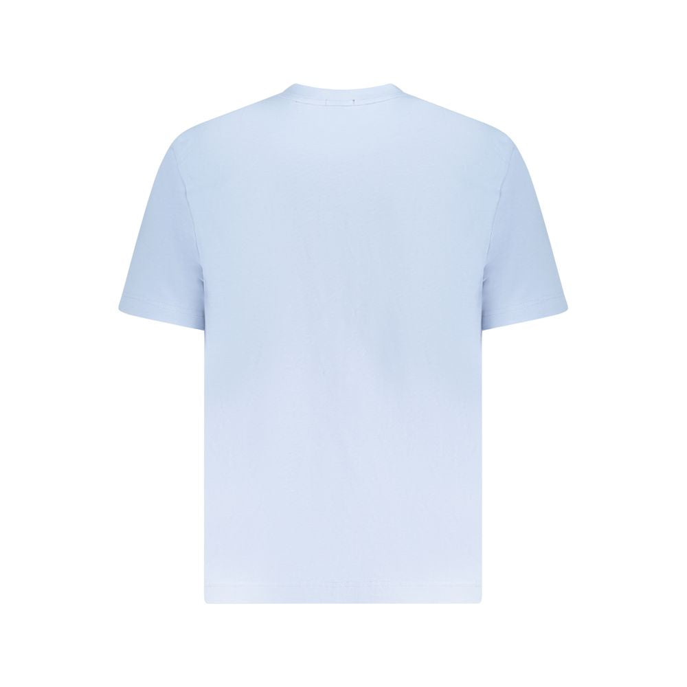 Blue Cotton Men T-Shirt