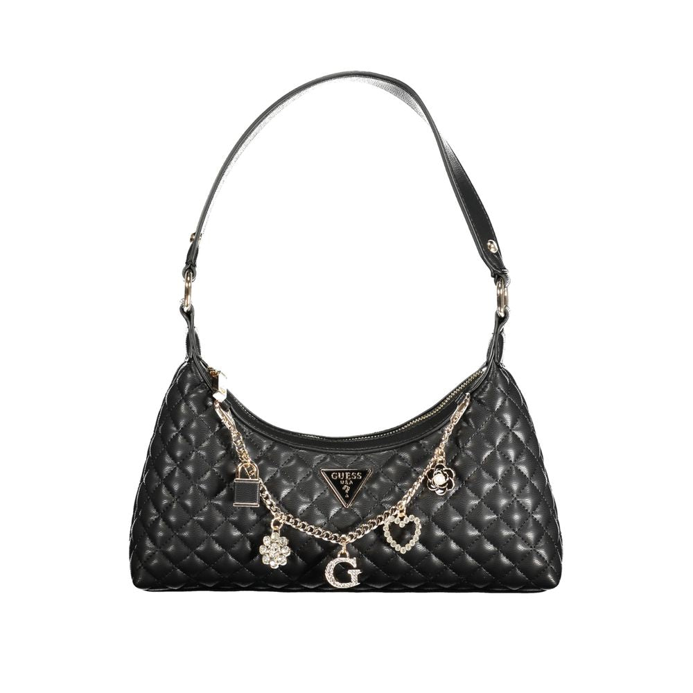Black Polyethylene Women Handbag