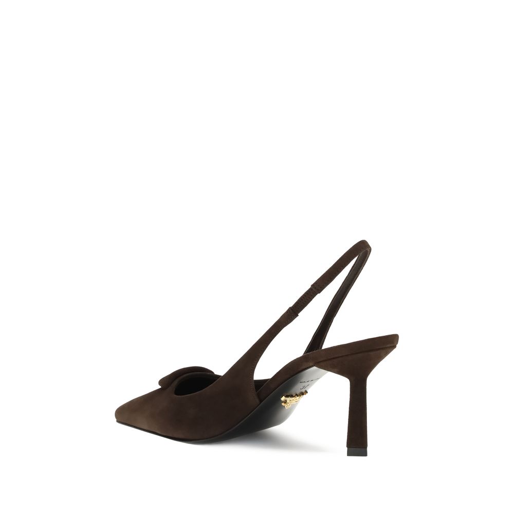Suede Slingback Pumps