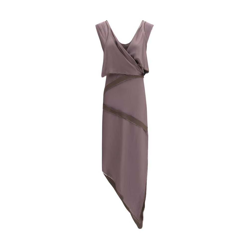 Brown Viscose Casual Dress