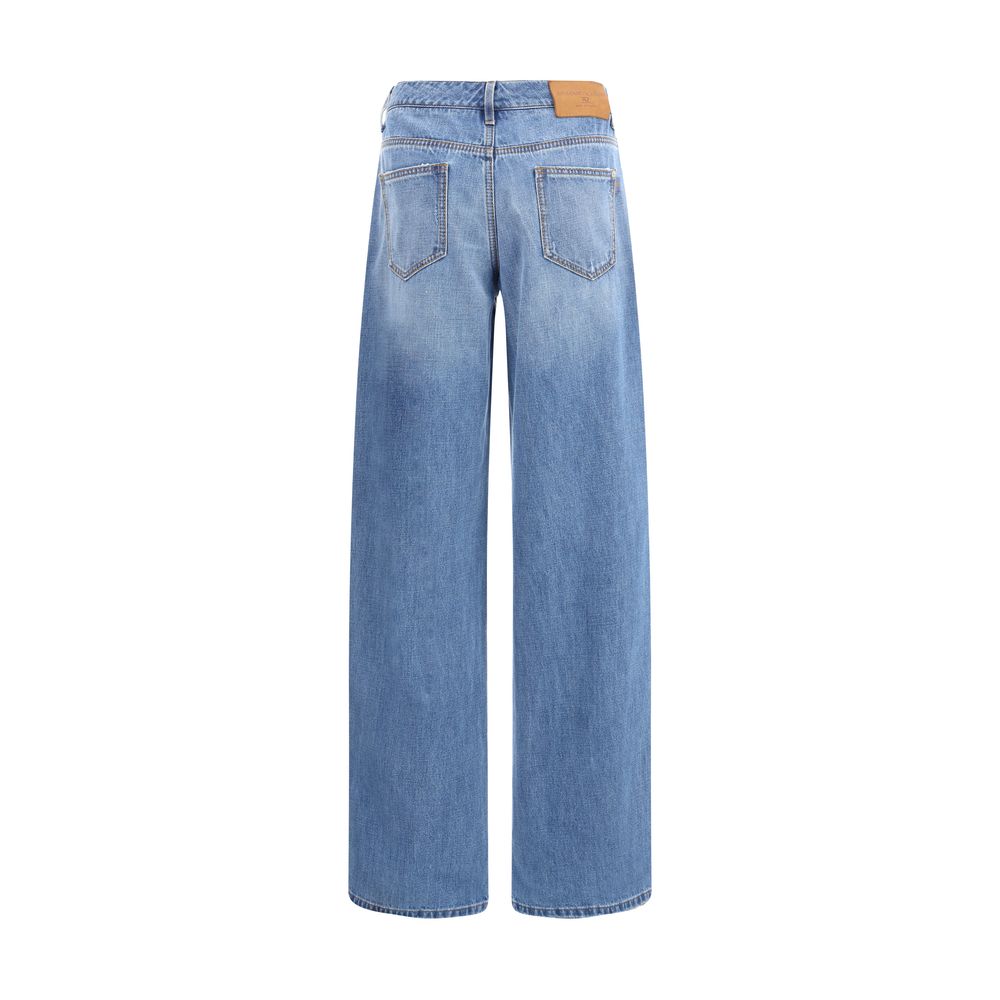 Blue Cotton Relaxed Fit Jeans