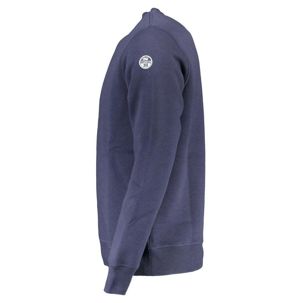 Blue Cotton Men Sweater