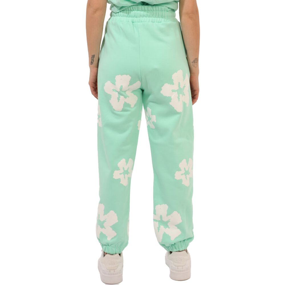 Green Cotton Women Sweatpant