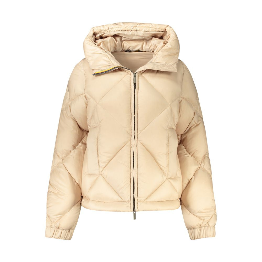 Beige Polyester Jackets & Coat