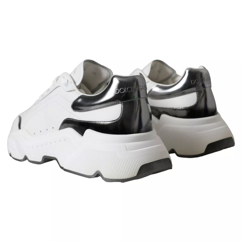 White Silver Leather Sport DAYMASTER Sneakers