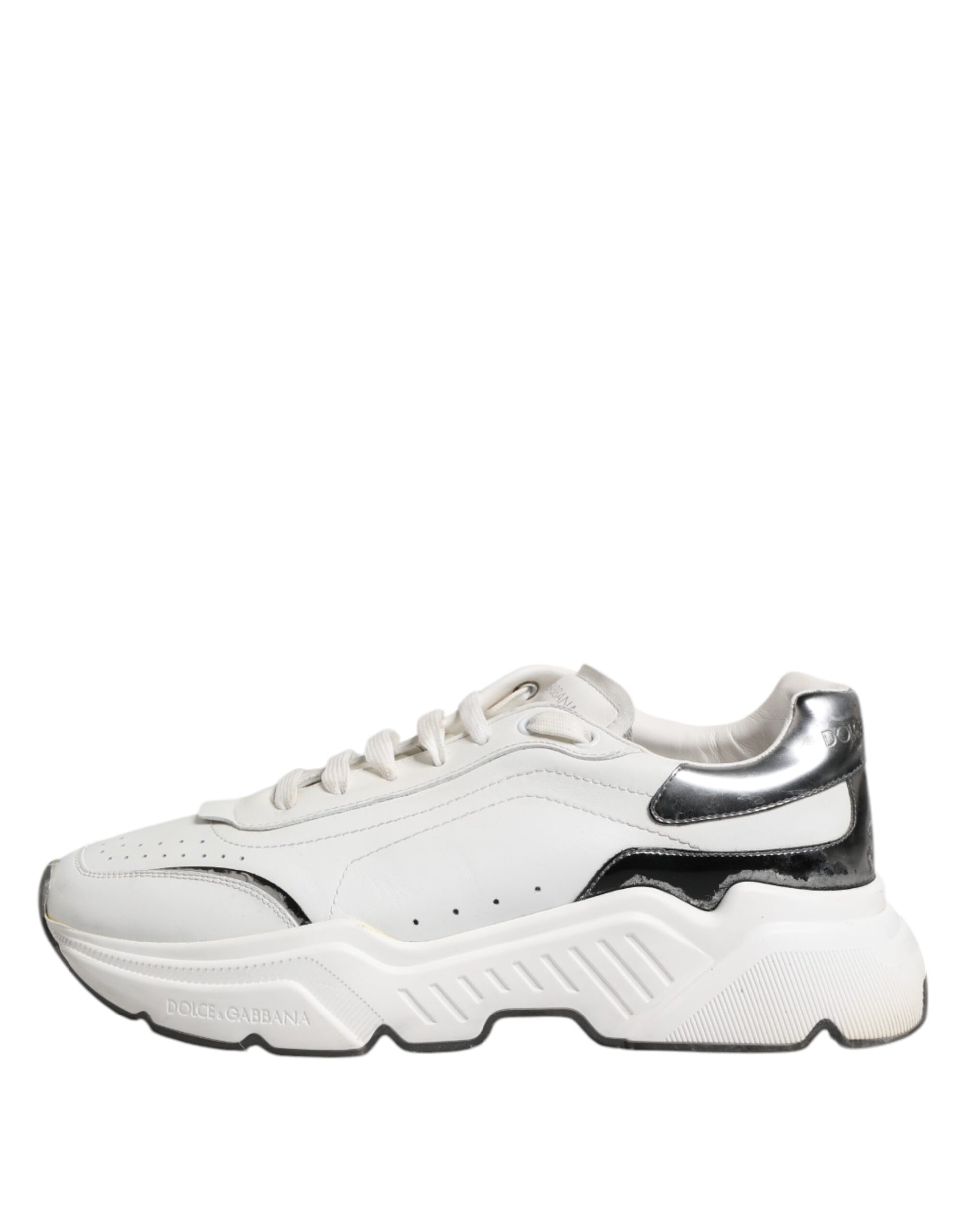 White Daymaster Leather Low Top Sneakers Shoes