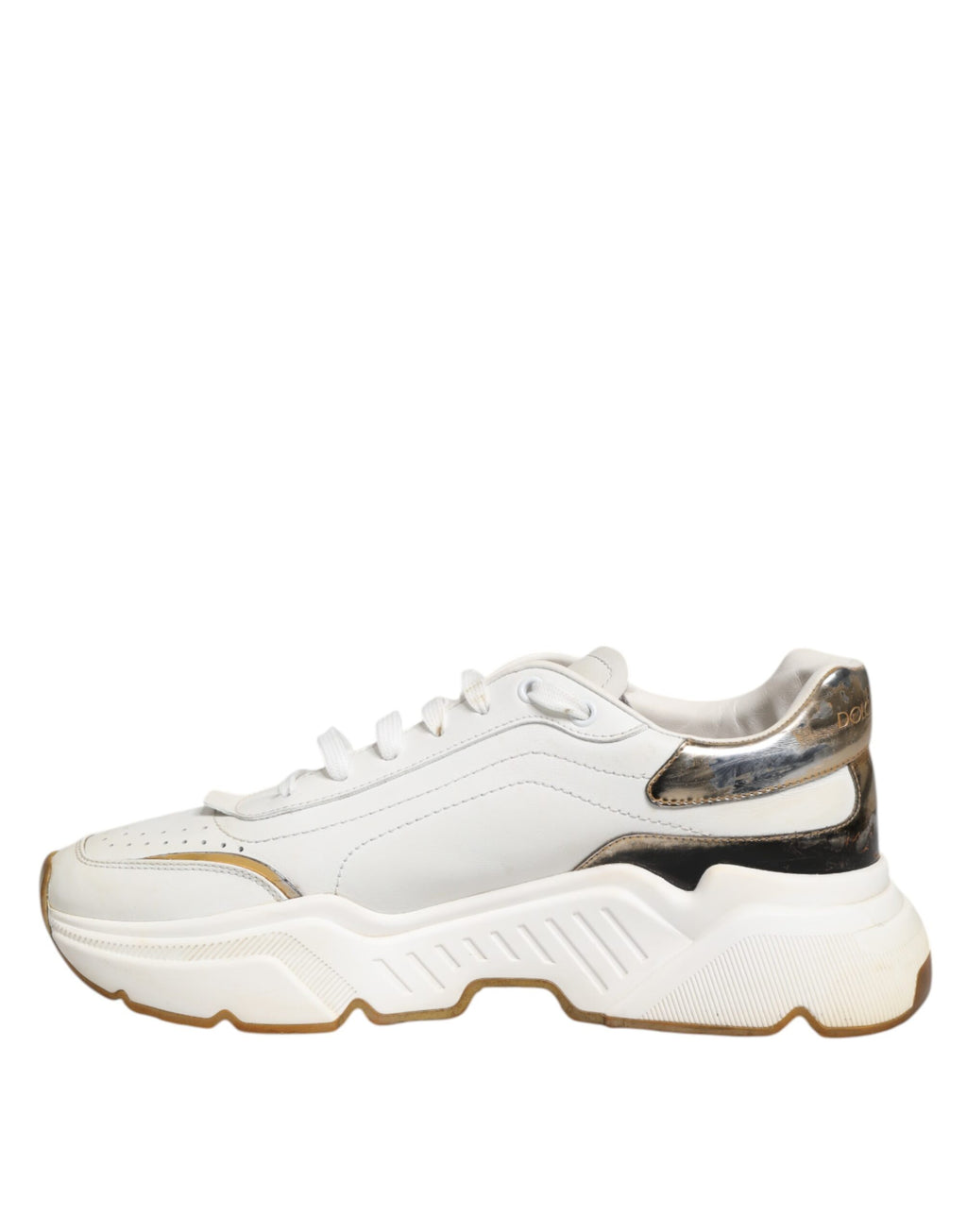 White Daymaster Leather Low Top Sneakers Shoes