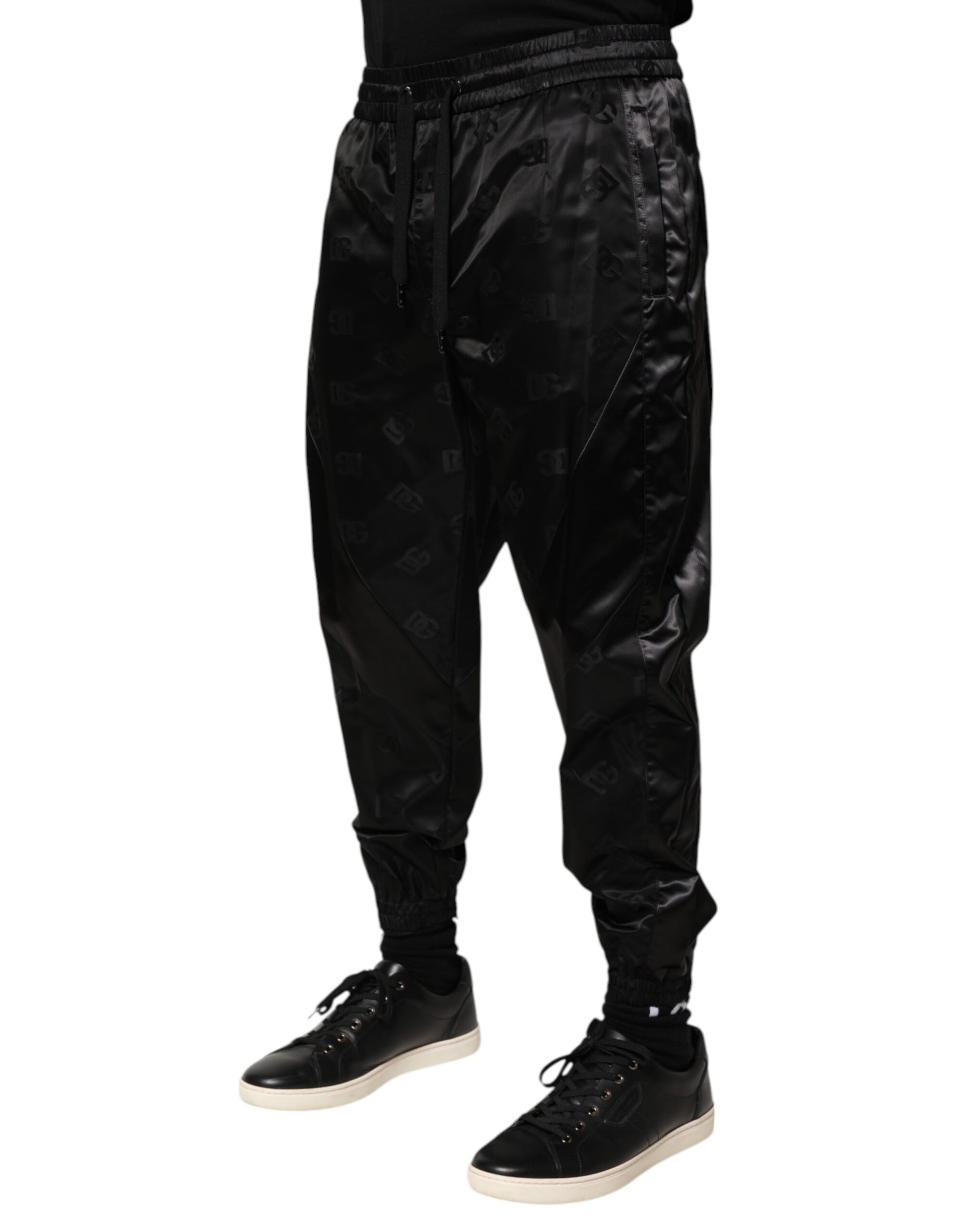 Black Logo DG Print Men Jogger Sweatpants Pants