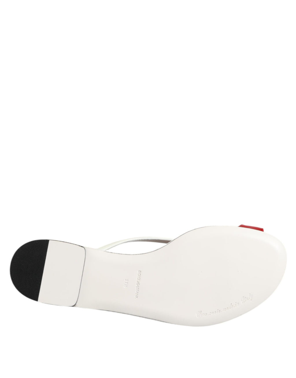 Red White KEIRA Flower Leather Sandals Shoes