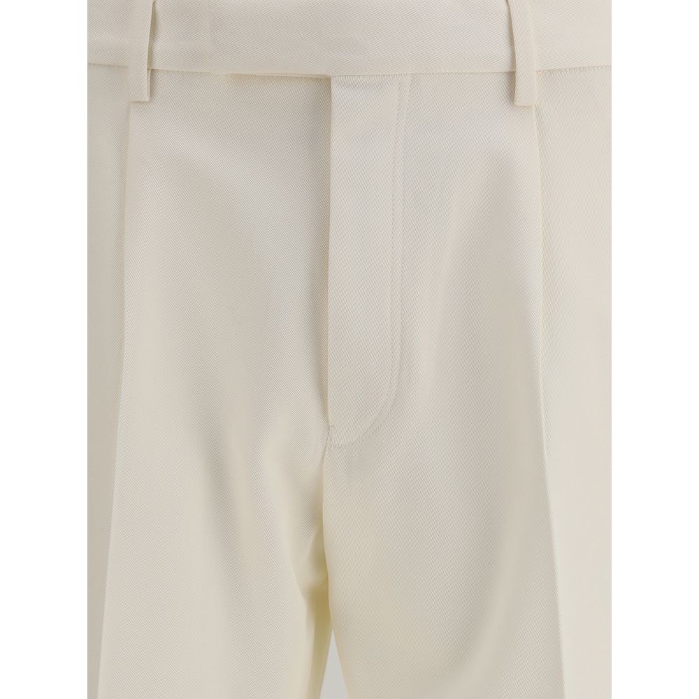 White Cotton Dress Pants