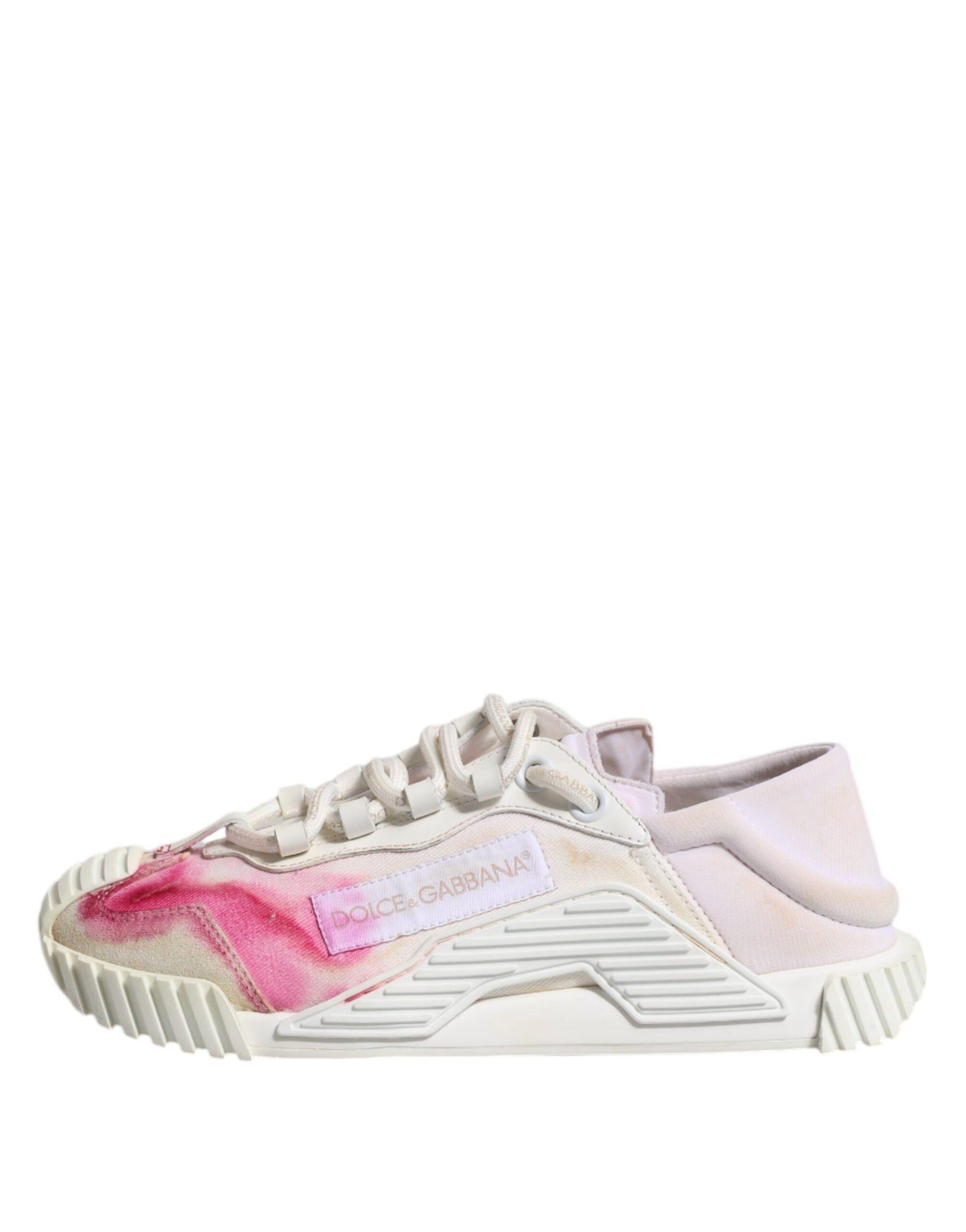 White NS1 Lace Up Low Top Sneakers Shoes