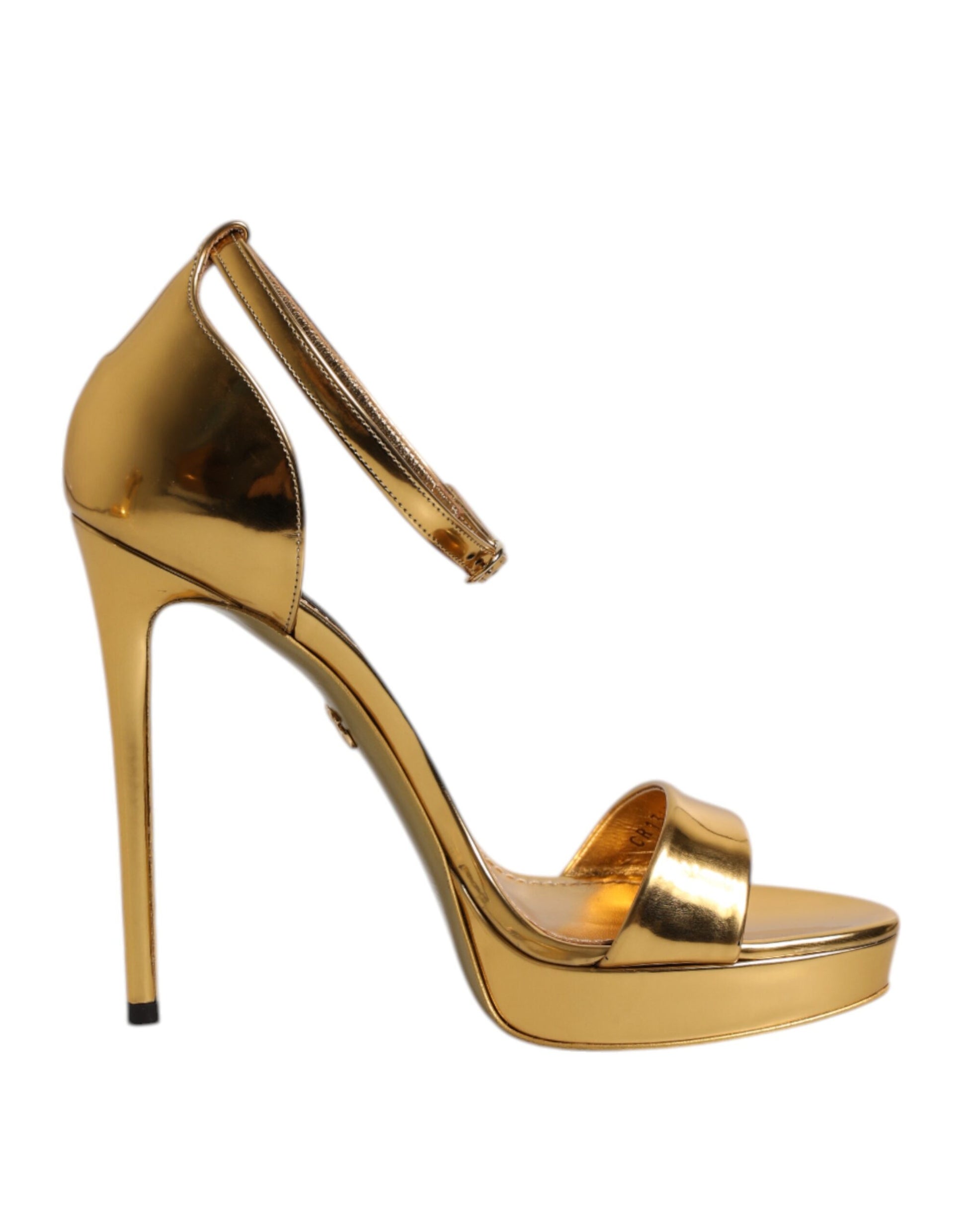 Gold Leather Platform Keira Sandals Shoes