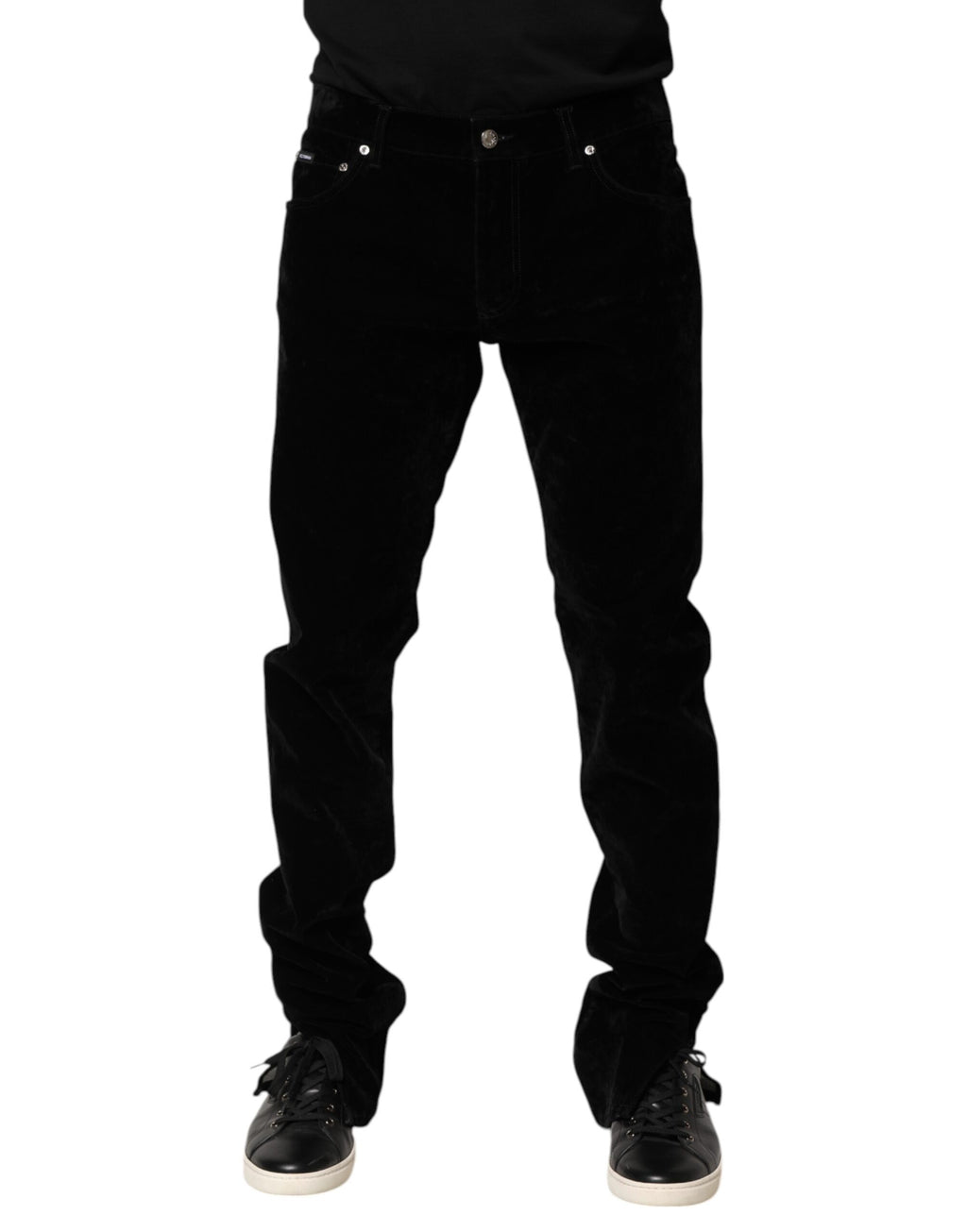 Black Cotton Men Dress Formal Trouser Pants