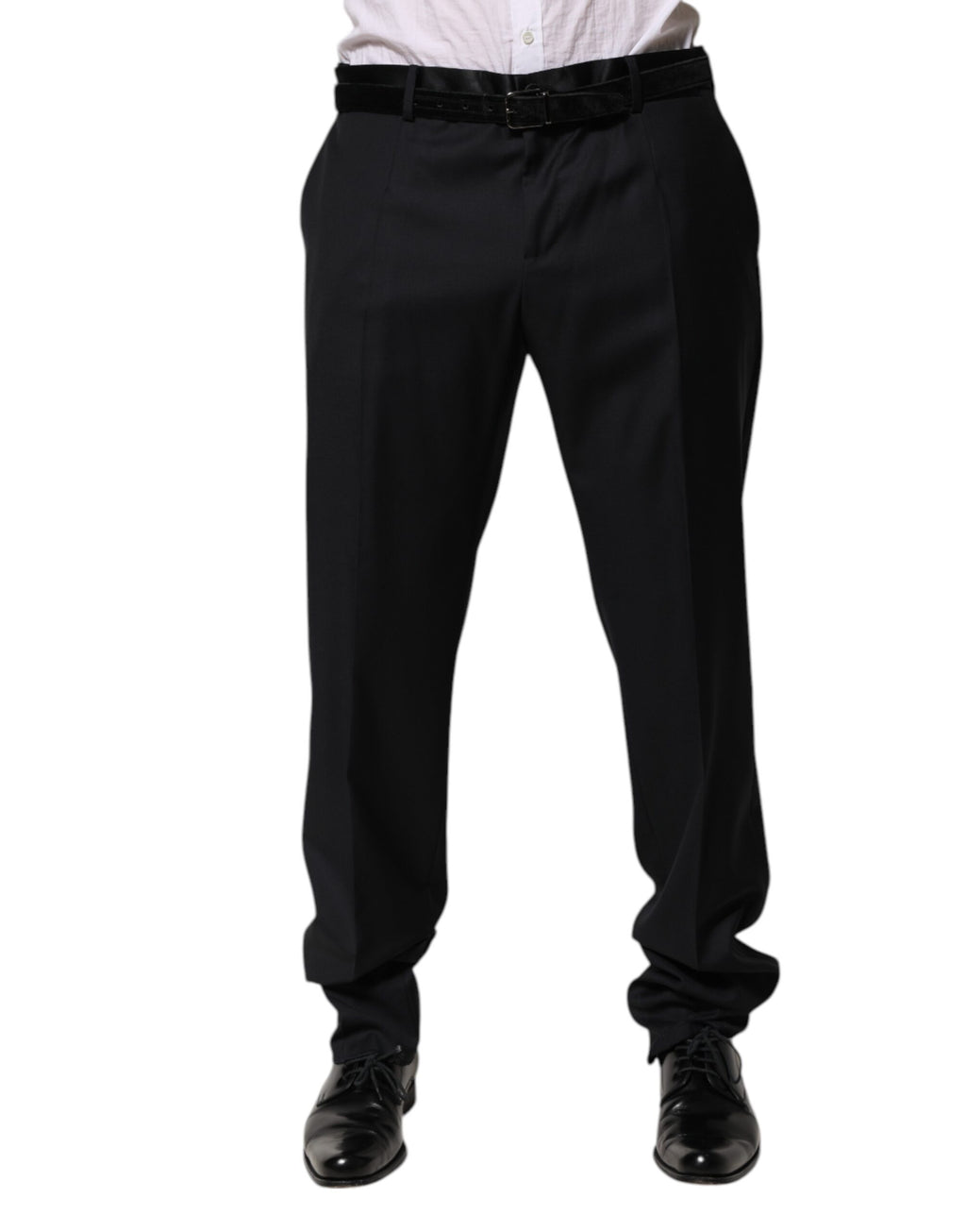 Black Wool Men Formal Dress Trouser Pants