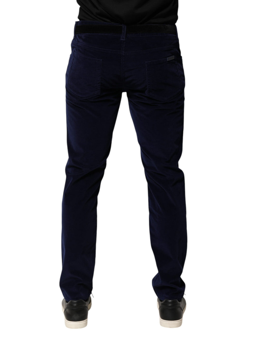 Navy Blue Cotton Tapered Formal Trouser Pants