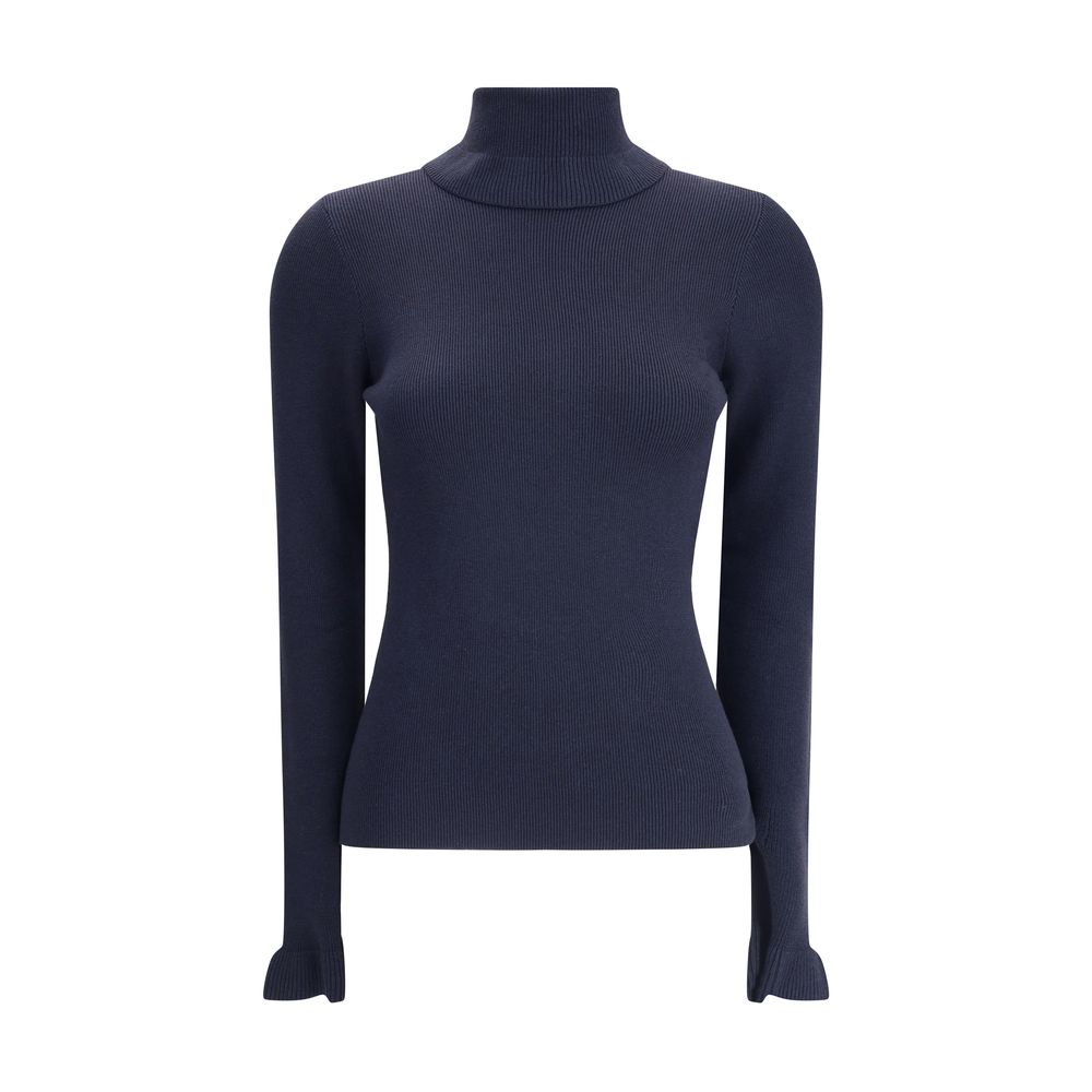 Blue Wool Turtleneck