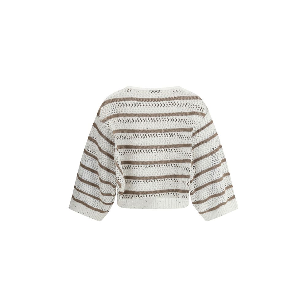 Sweater in perforated knit