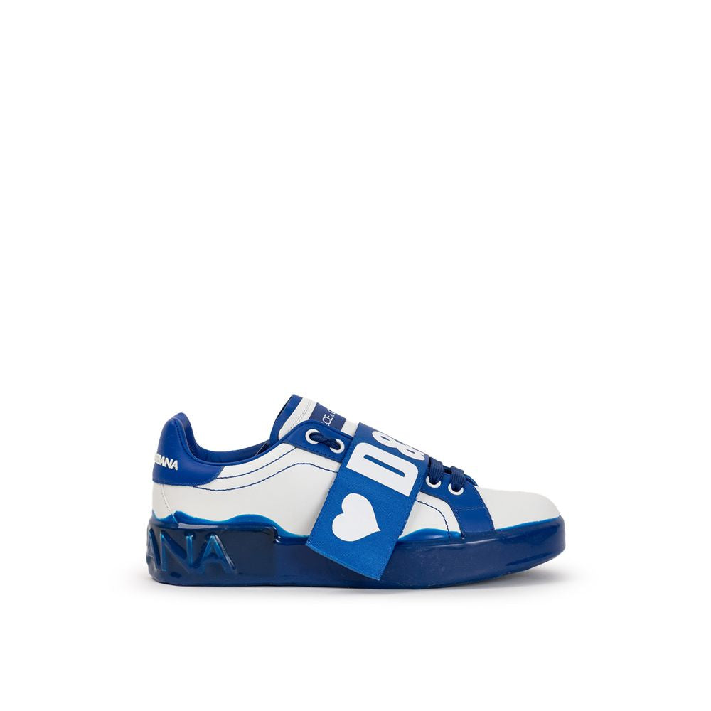 White Leather Low Top Sneakers