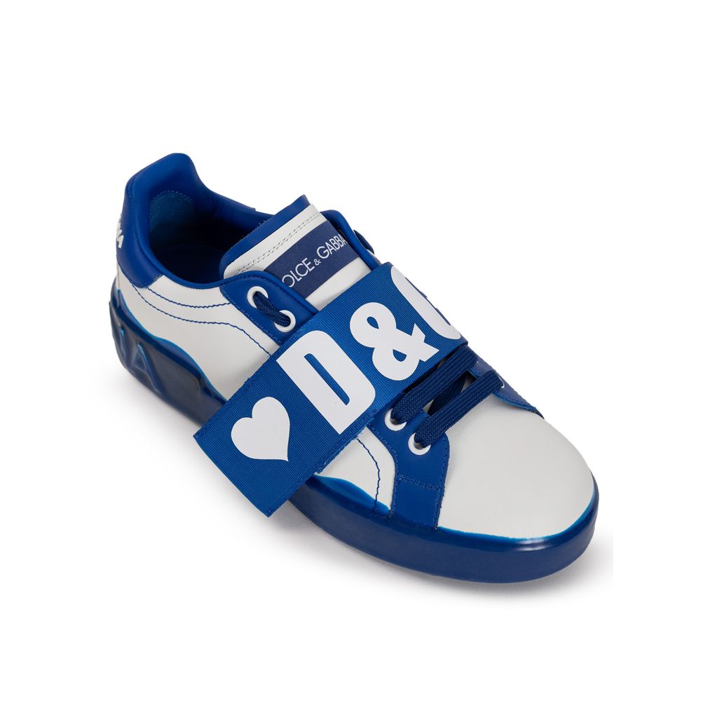 White Leather Low Top Sneakers