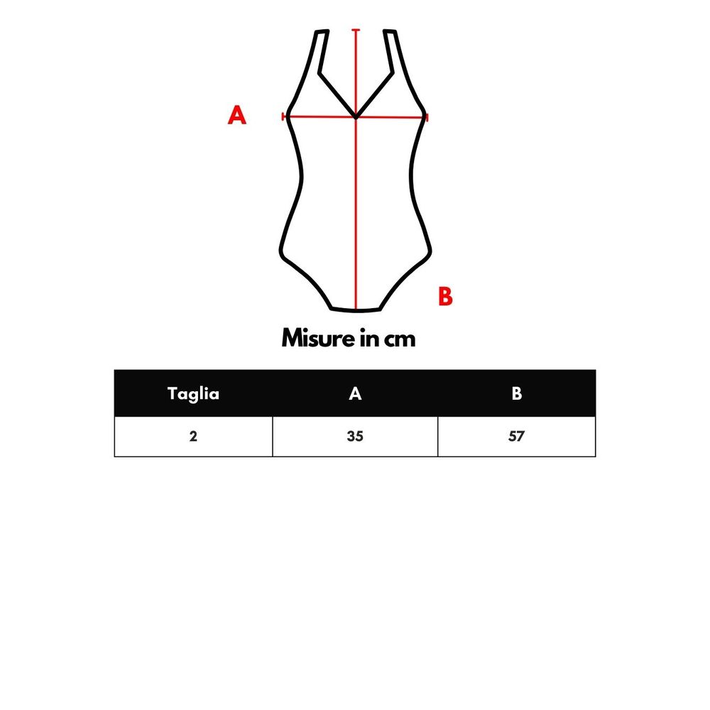 Orange Polyester One-Piece Swimsuit