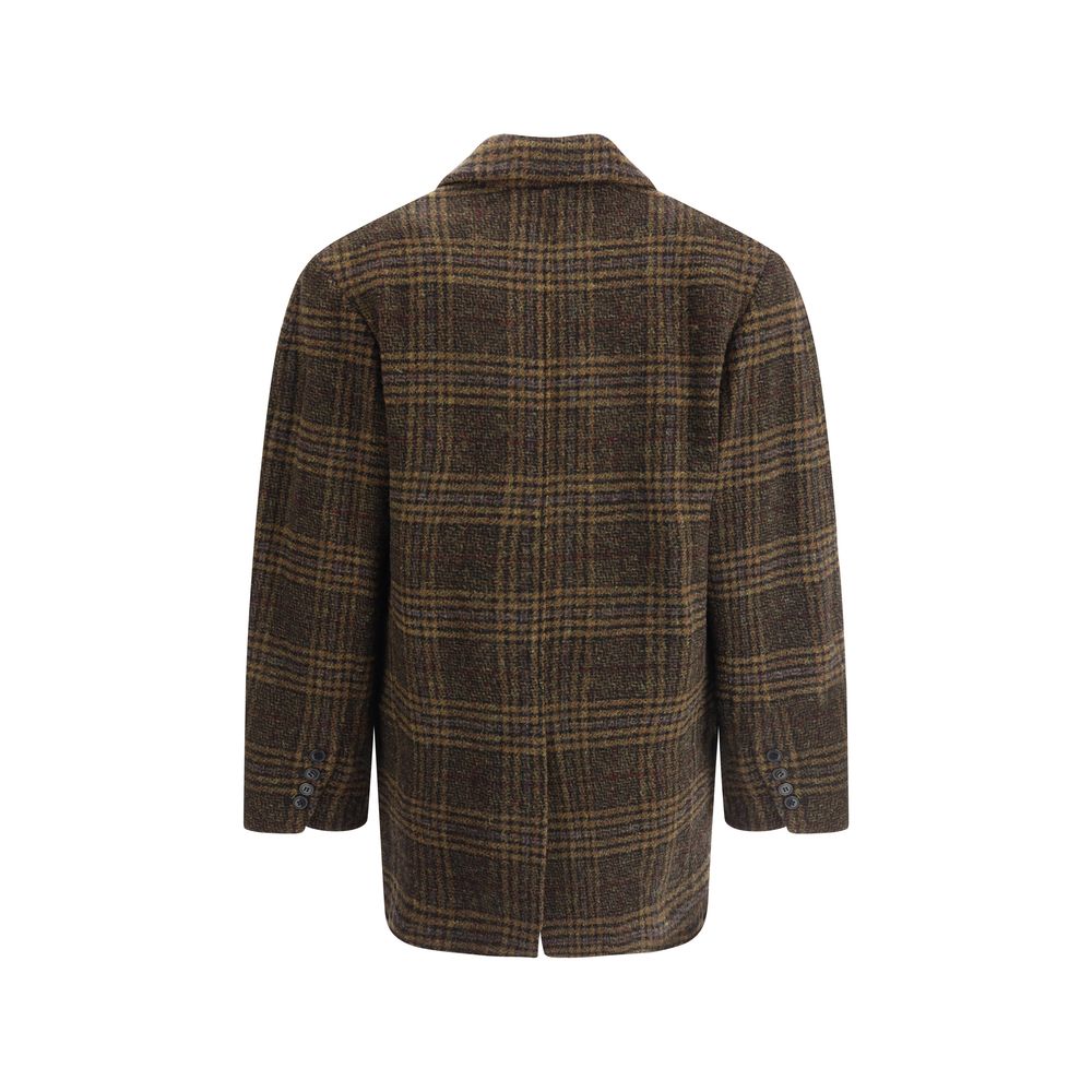 Brown Fleece Wool Coat