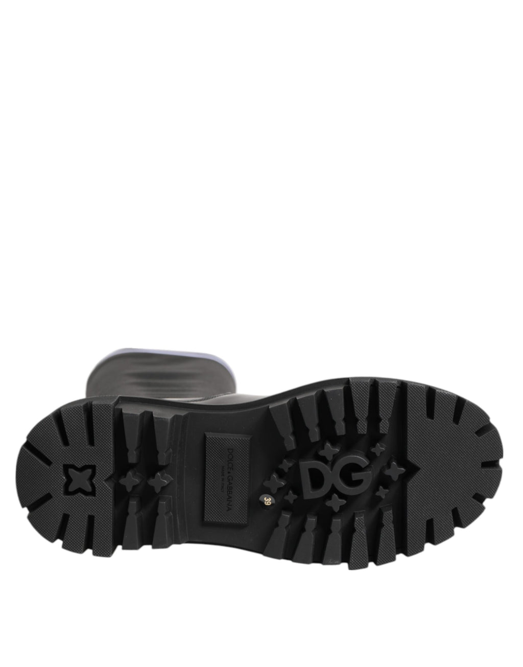 Black White Polyester Socks High Boots Shoes