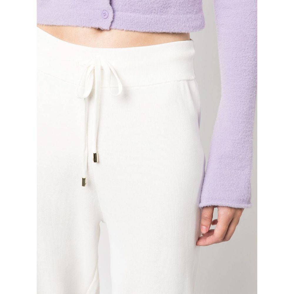 White Cotton Women Sweatpant