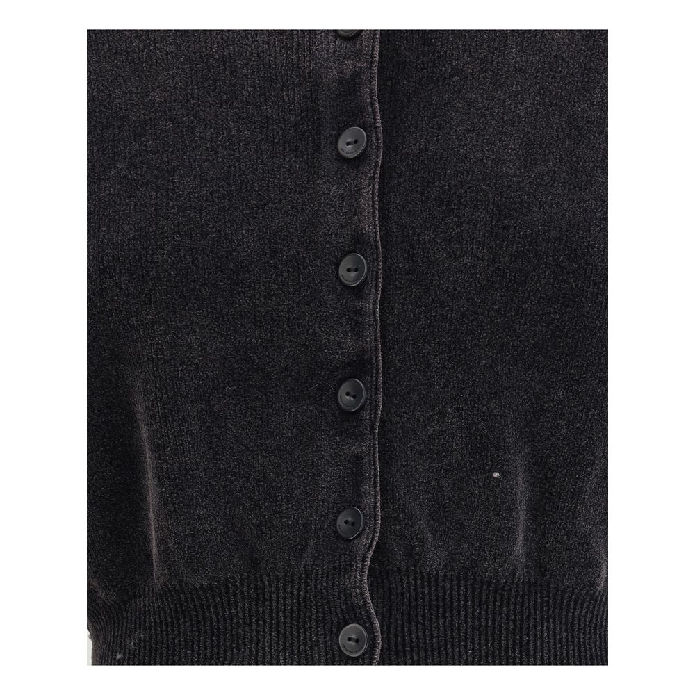 Black Cotton Cardigan