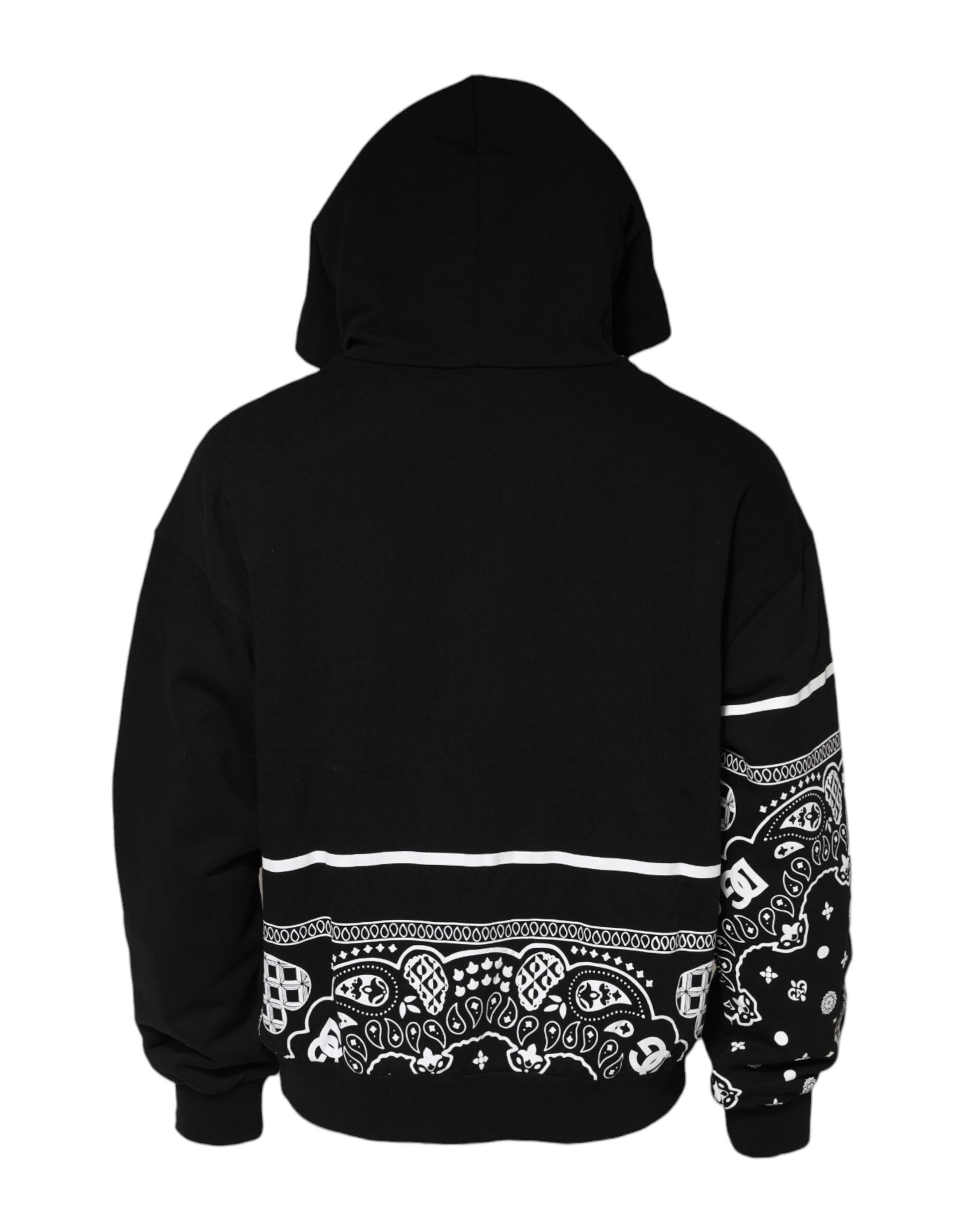 Black Bandana Hooded Men Sweatshirt Sweater