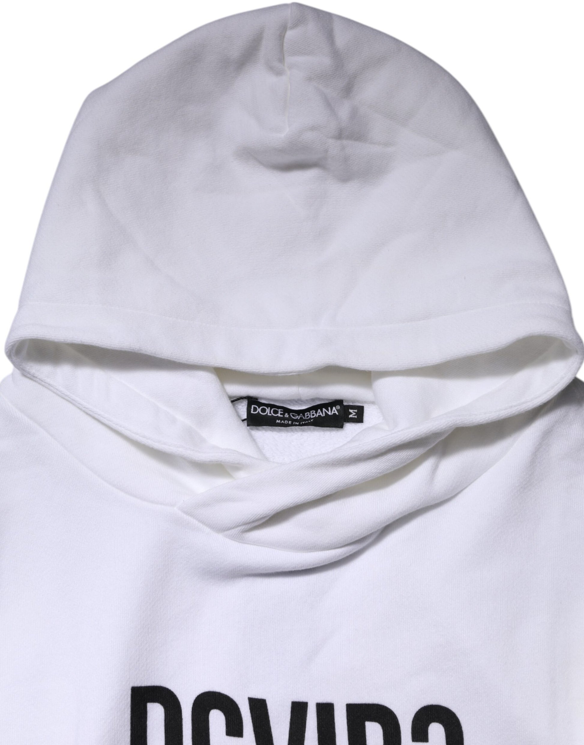 White DG Vib3 Hooded Men Sweatshirt Sweater
