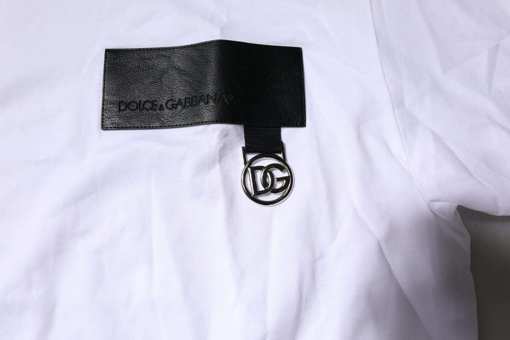 White Logo Crew Neck Short Sleeves T-shirt