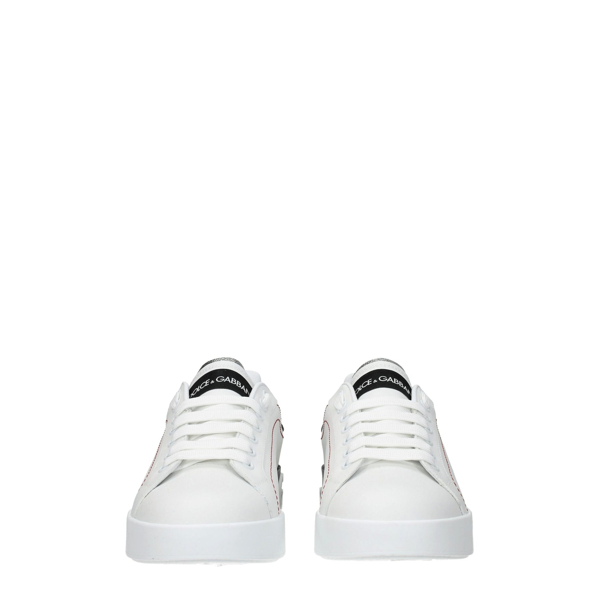 White Leather Low Top Sneakers