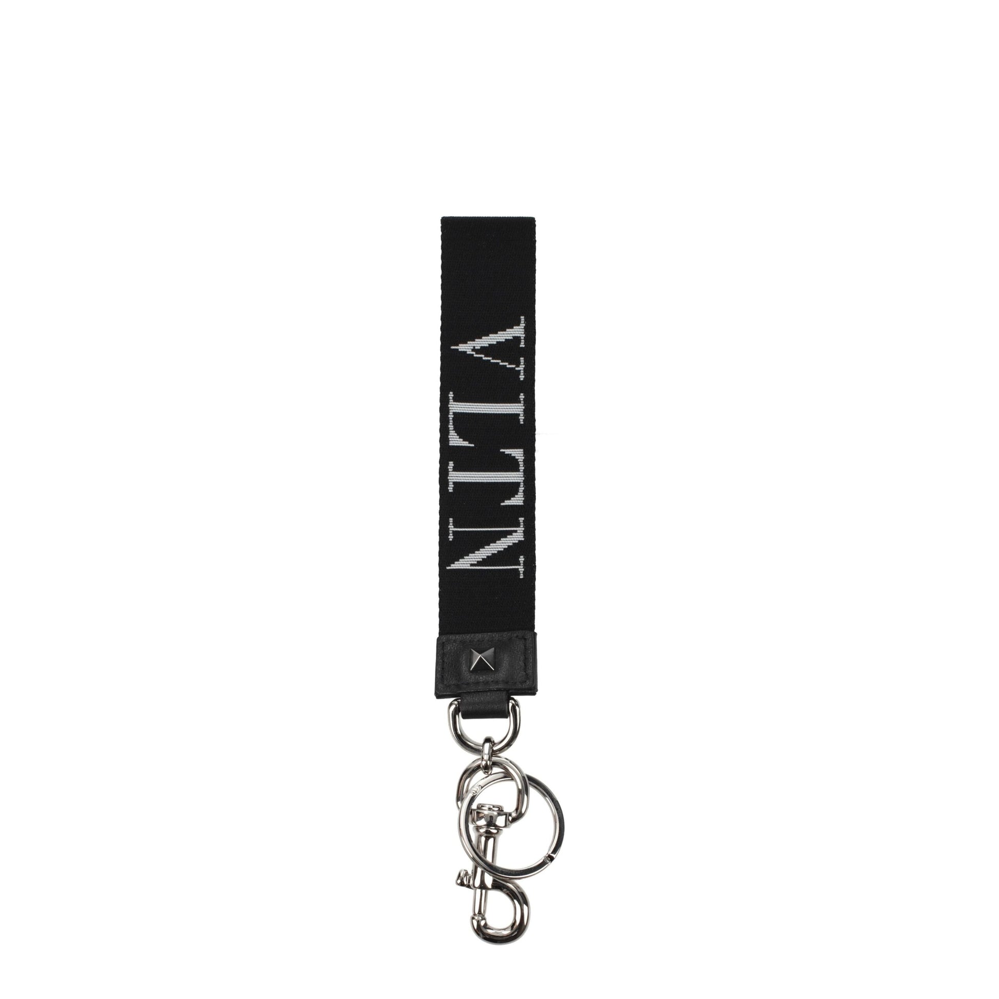 Black Fabric Keychain