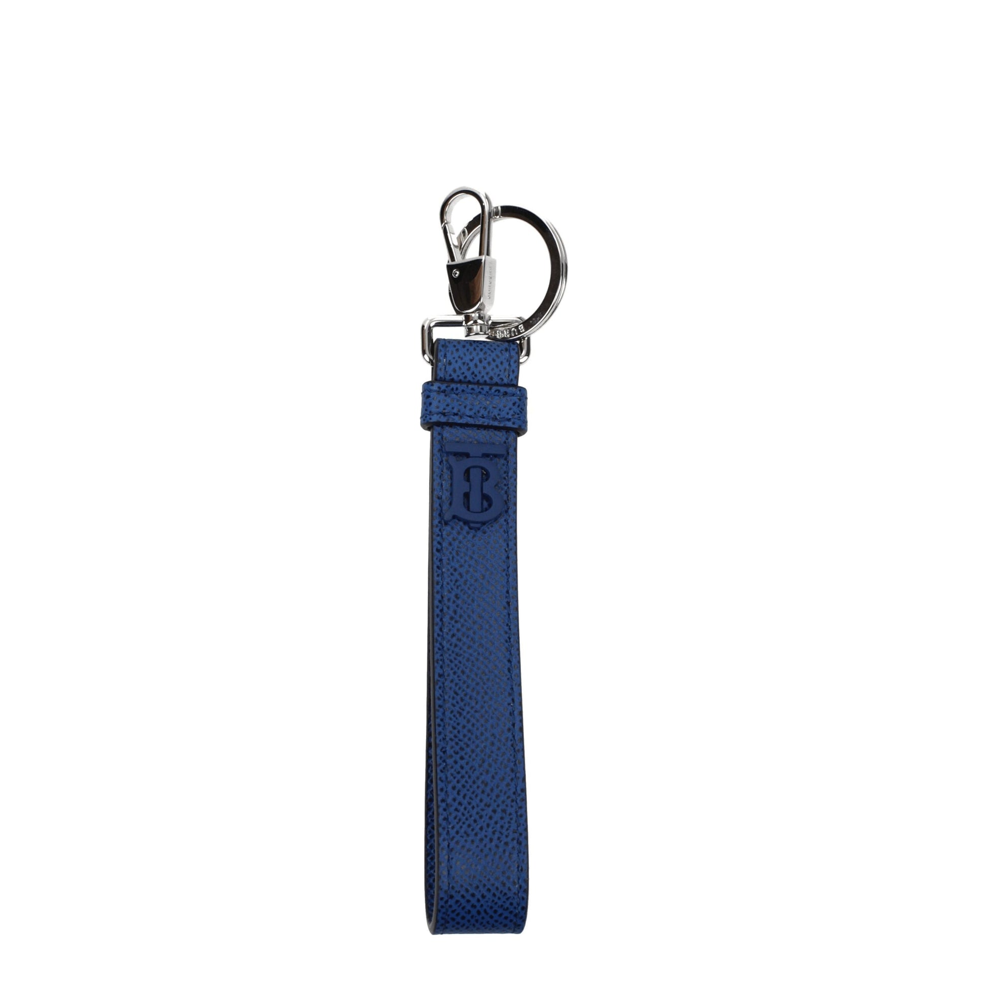 Blue Leather Keychain