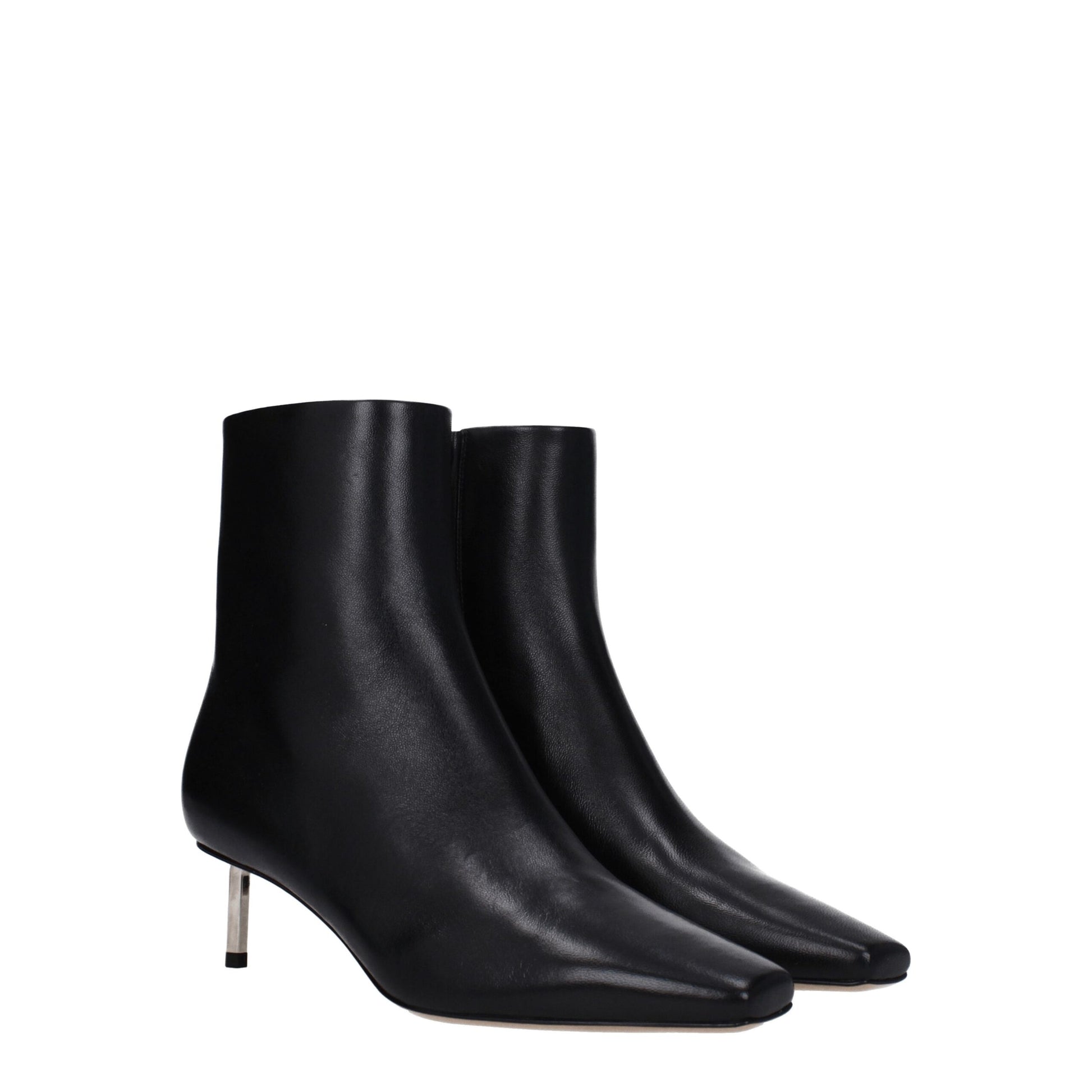 Black Leather Ankle Boots