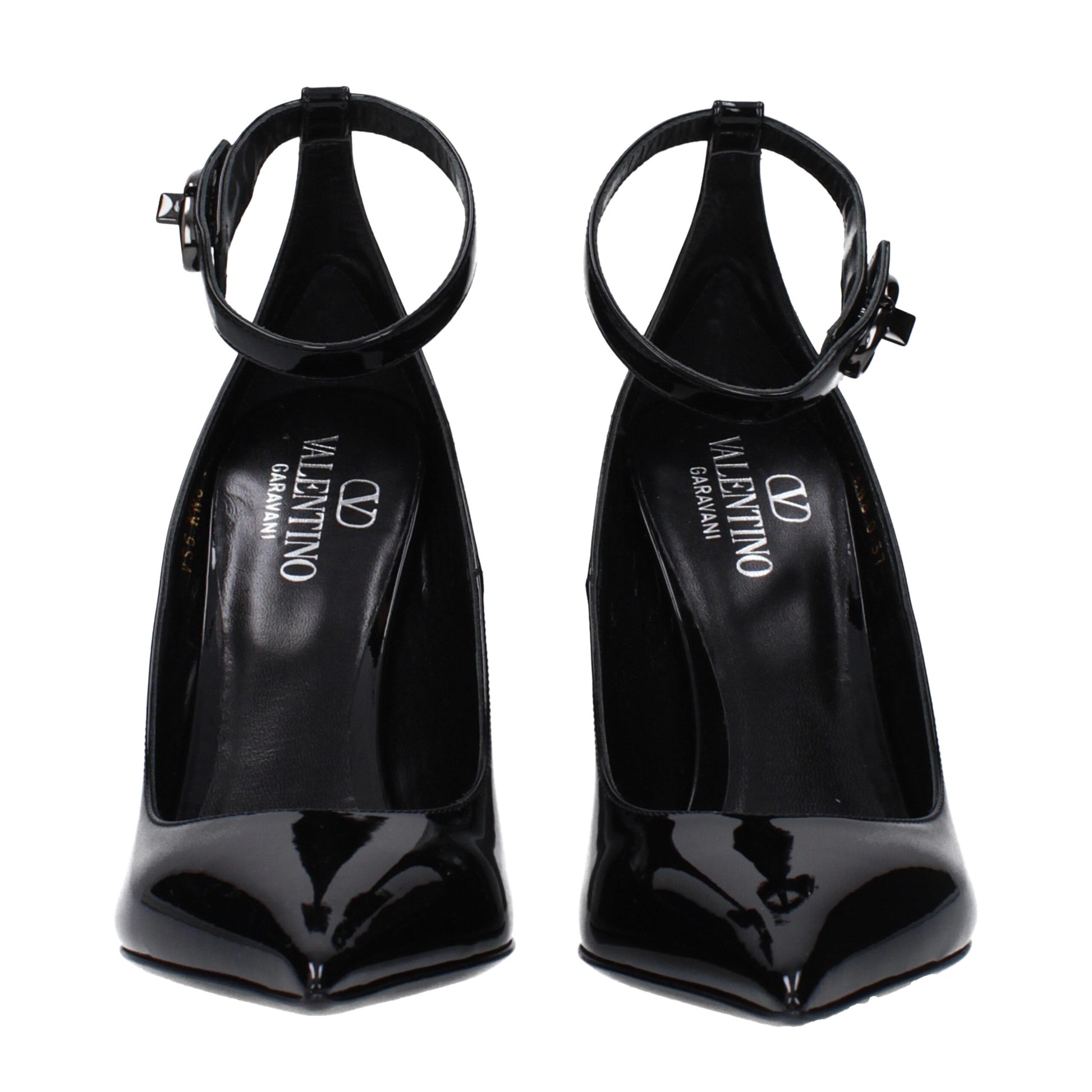 Black Leather Platforms Pumps