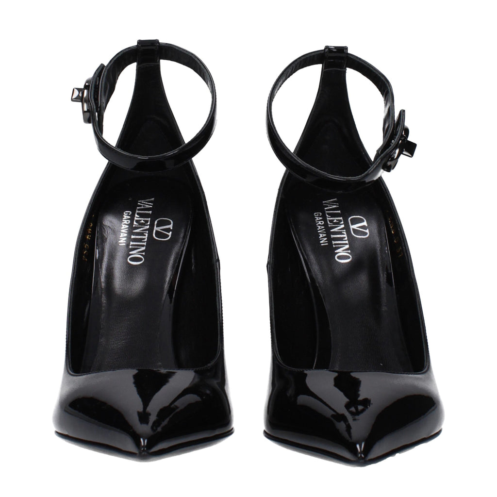 Black Leather Platforms Pumps