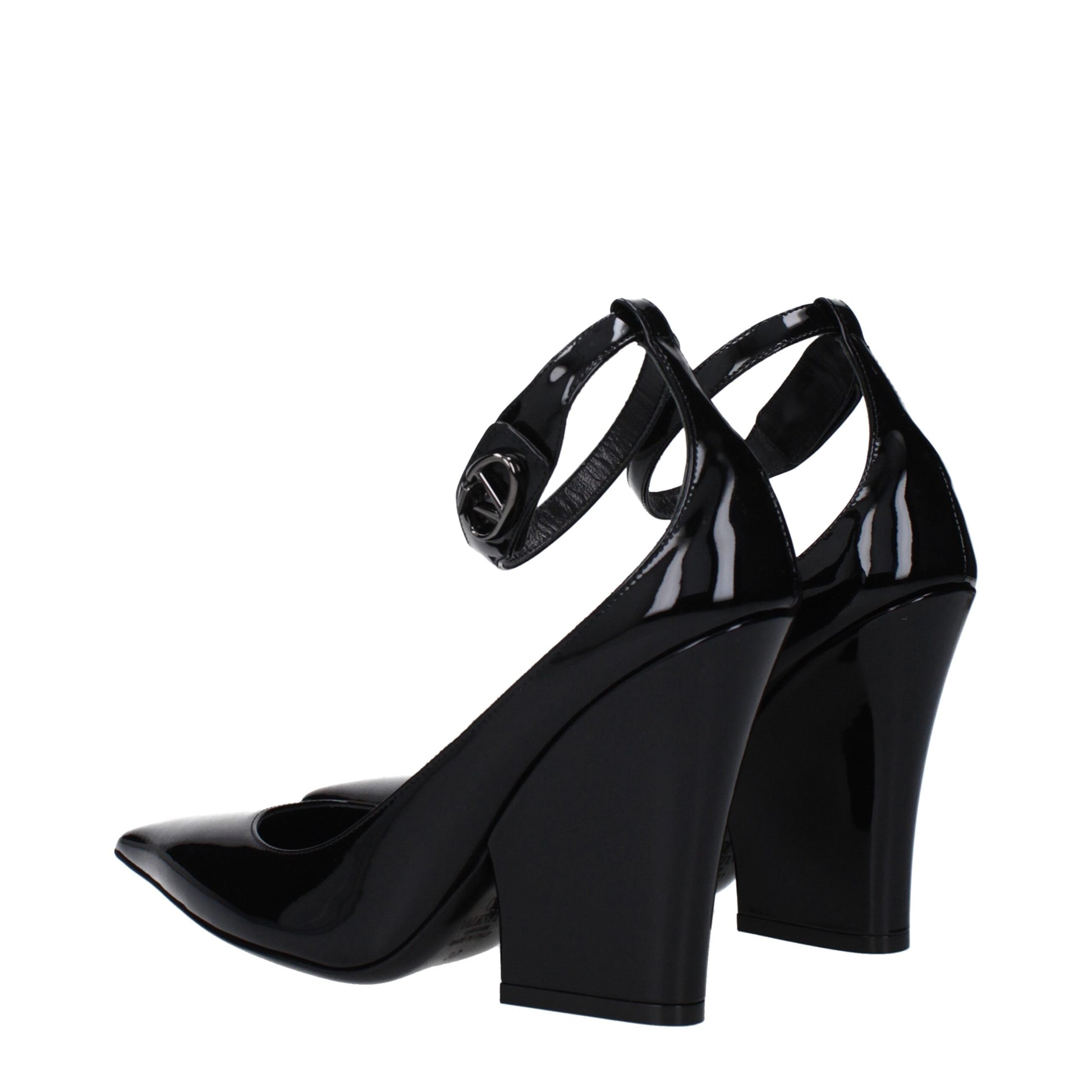 Black Leather Platforms Pumps